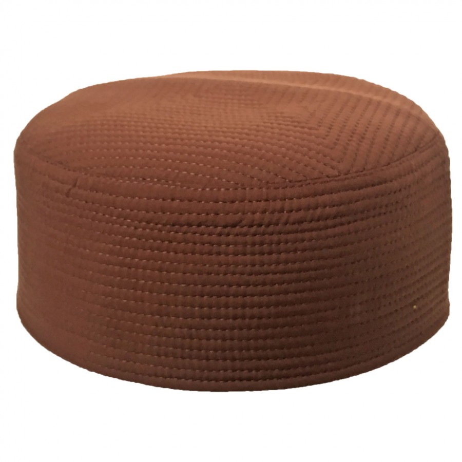 Brown Premium Quality Quilted Turban Cap / Hat / Kufi IBZ-402-3